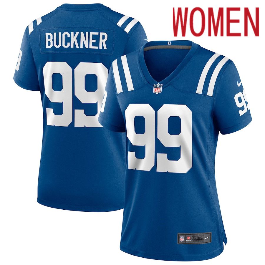 Women Indianapolis Colts #99 DeForest Buckner Nike Royal Game Player NFL Jersey->women nfl jersey->Women Jersey
